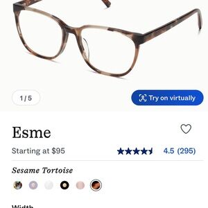 Warby Parker Esme Tortoise Brown Frame Glasses